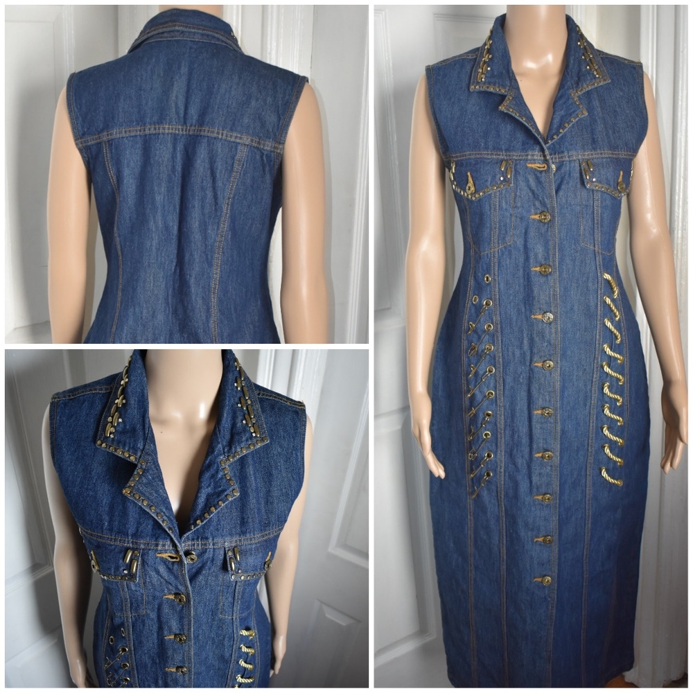 NEW! Rare Denim Vintage style Denim Dress - 1
